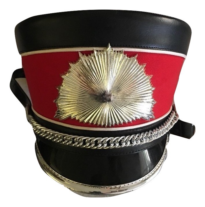 Drum Major Hat Marching Band Majorette Medium With Case Made in USA Hats
