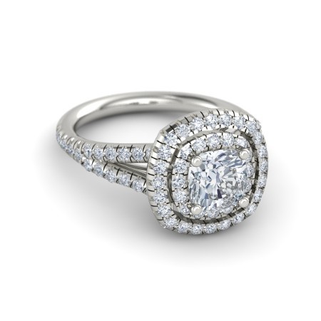 1.90 Ct White Sim Diamond 18k White Gold Fn Disney Cinderella Engagement Ring