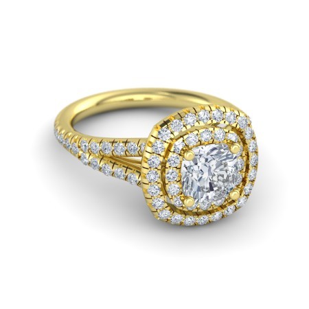 1.90 Ct White Sim Diamond 18k Yellow Gold Fn Disney Cinderella Engagement Ring