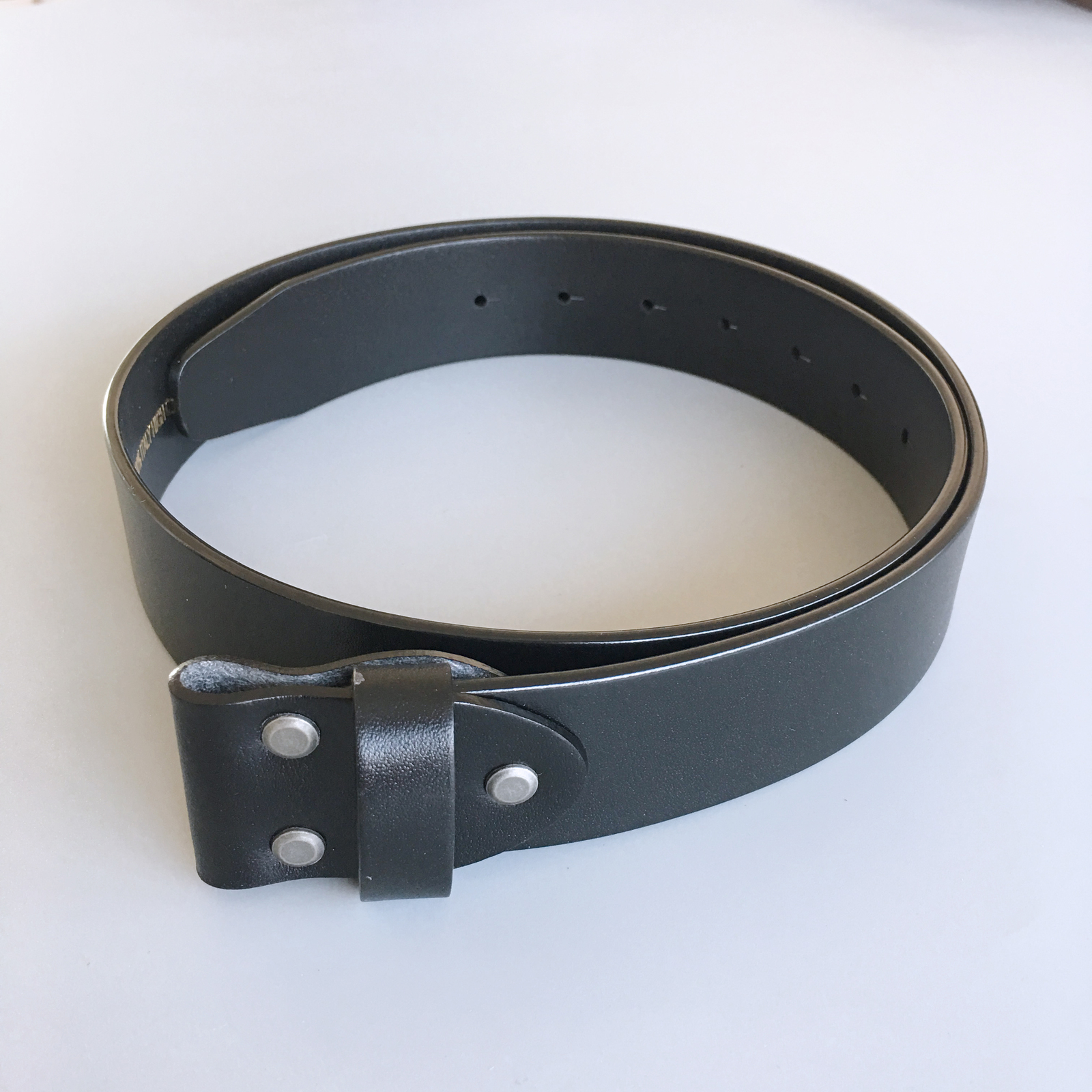Black Cut to Size Genuine Leather Belt Choose Belt Length Based on Waist Size