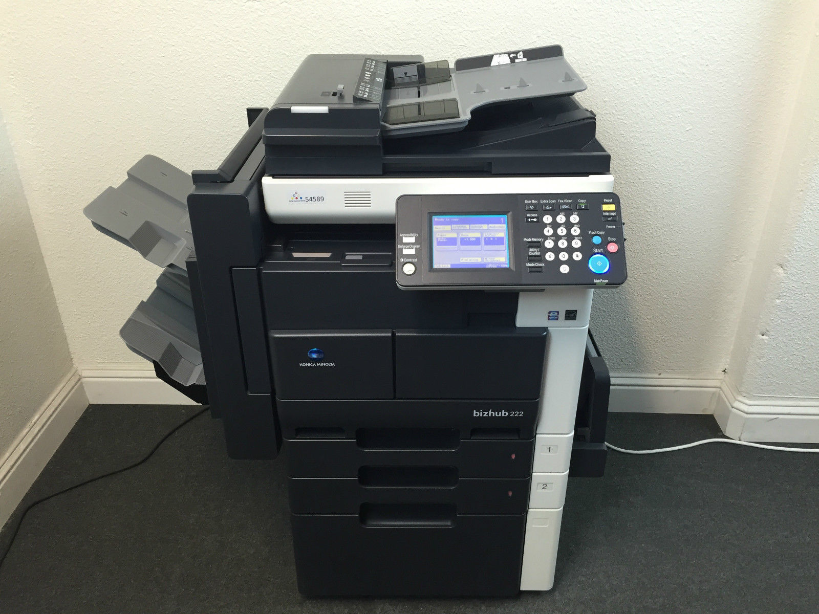 Konica Minolta Bizhub 222 Copier Printer Scanner Network & Staple ...