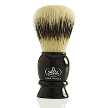 Omega Shaving Brush #13522 Pure Bristles Black - $10.77