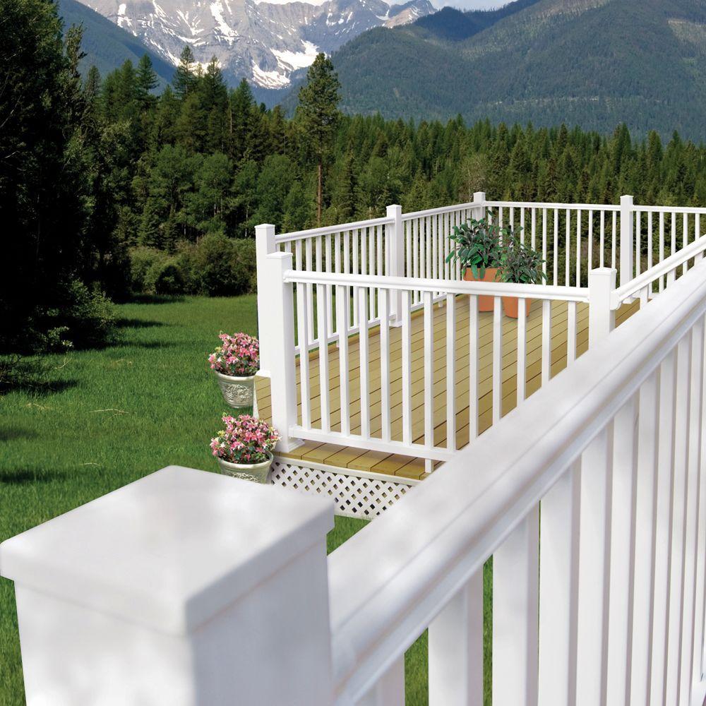 Veranda 4 in. x 4 in. x 100 in. White Traditional Post Jacket Hanson