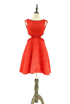 Rosyfancy Red Empire Beaded Cutaway Sides A-line Short Lace Prom Cocktail Dress - $165.00