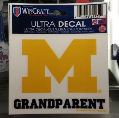 WinCraft Michigan Wolverines Primary M Logo Die Cut Decal 4 x 4 Colored
