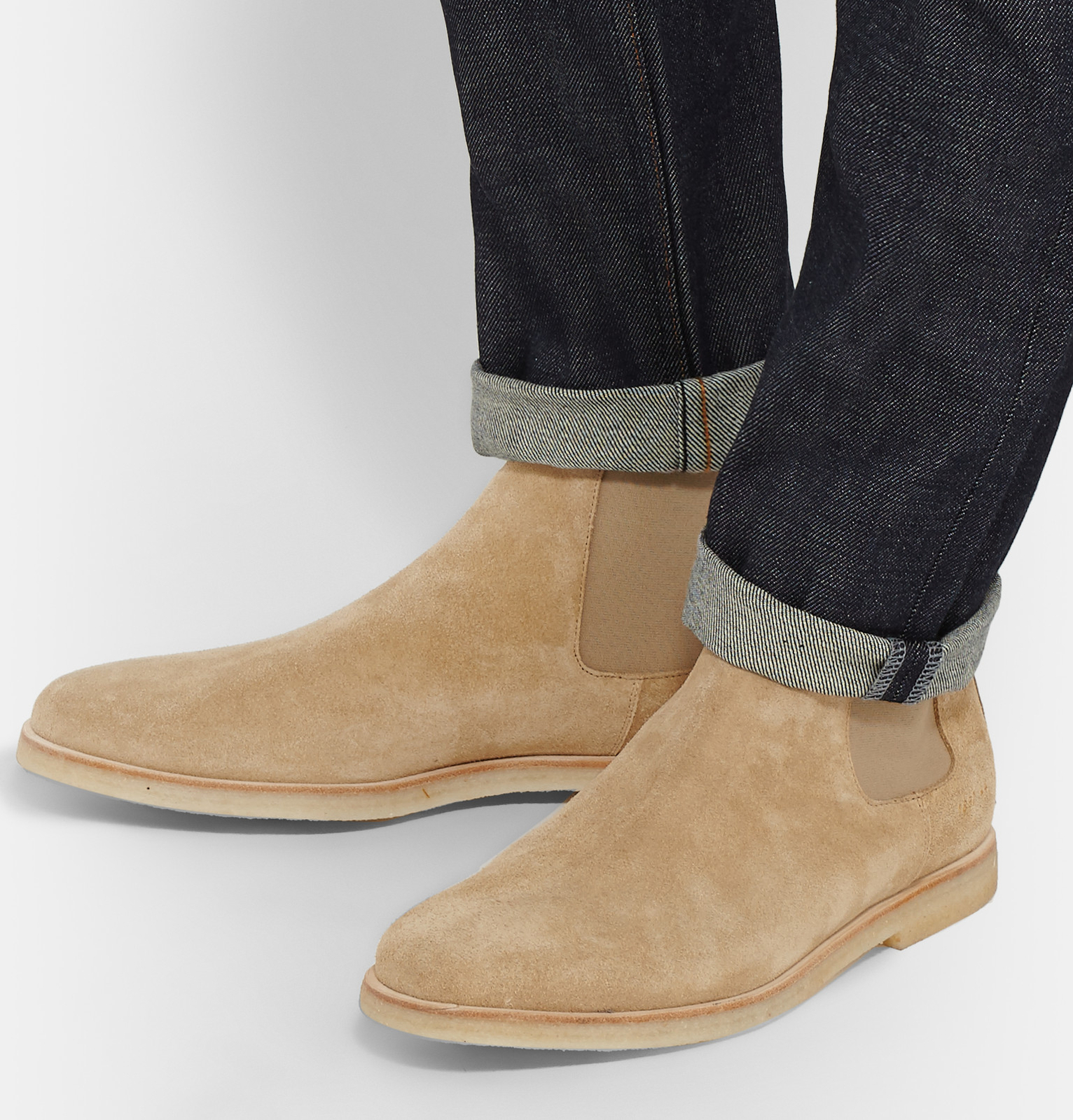 common projects sand suede chelsea boots beige product 0 945306266 normal