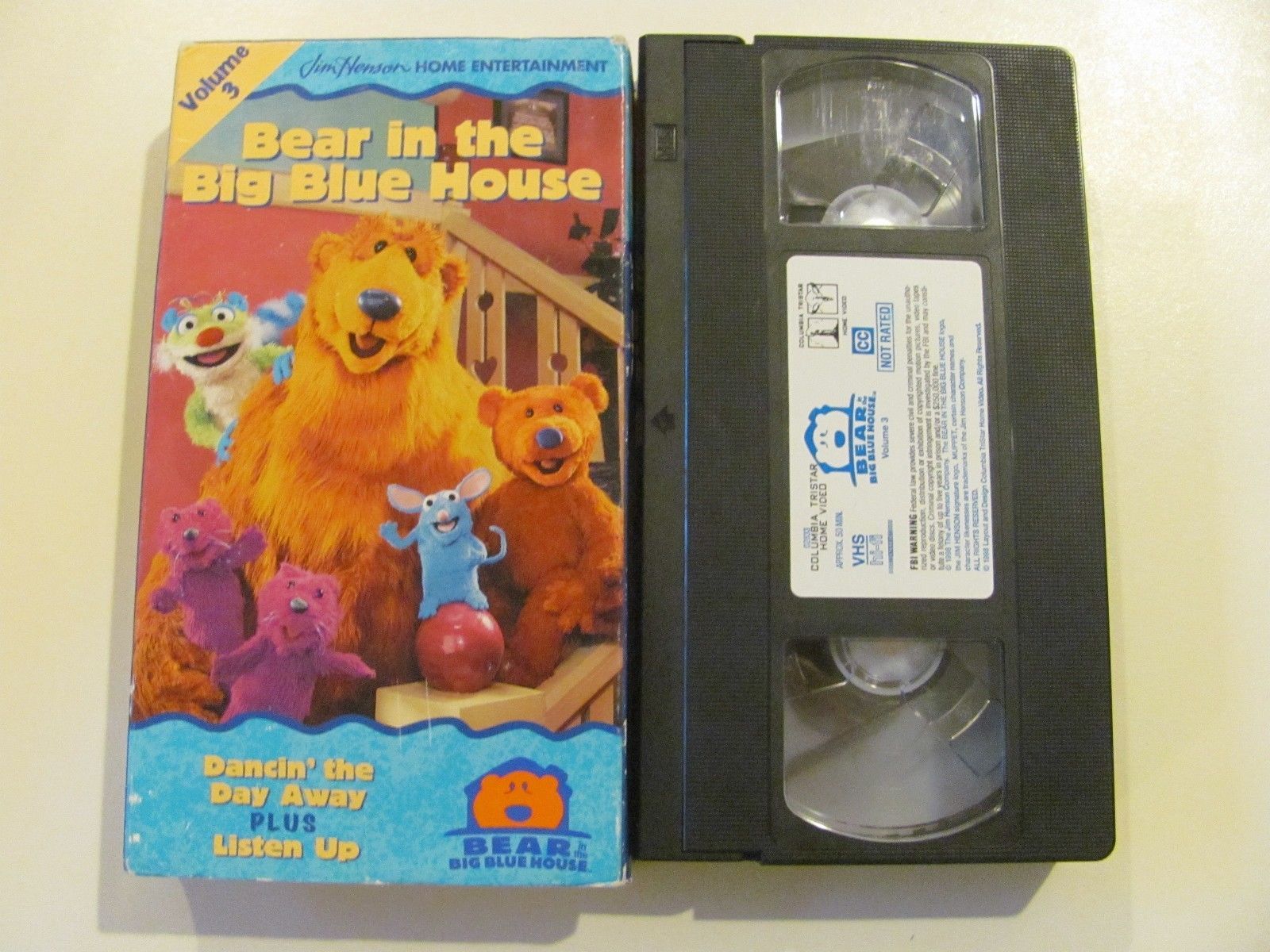 VHS Bear in the Big Blue House - Dancin' The Day Away and Listen Up ...