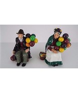 Royal Doulton The Balloon Man HN 1954 & The Old Balloon Seller HN 1315 Retired  - $539.99
