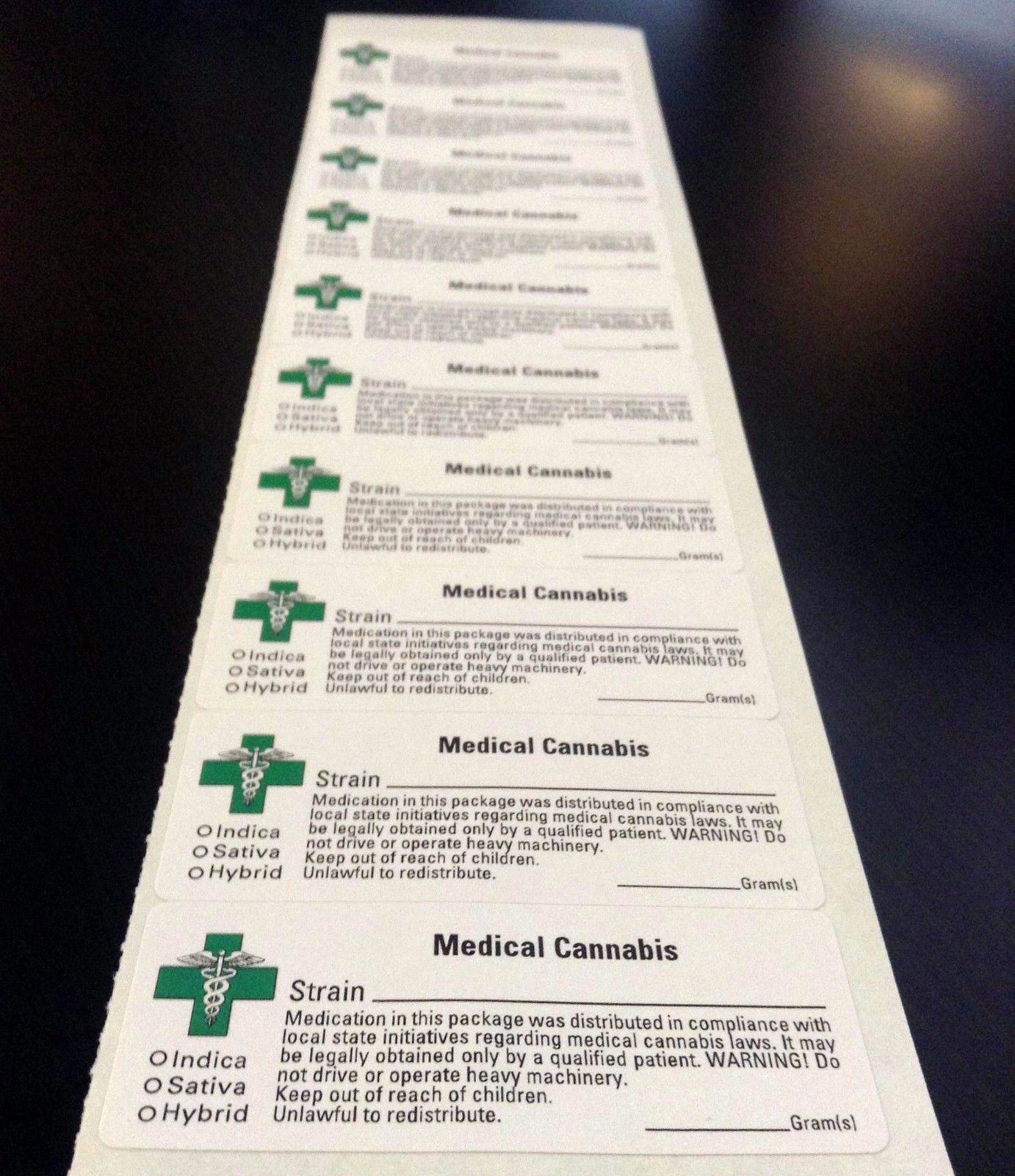 1000 GREEN CROSS (Michigan Compliant) MEDICAL CANNABIS MARIJUANA LABELS ...