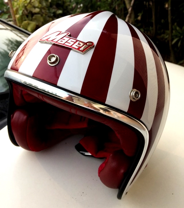 Masei 610 Ruby Glossy Red Motorcycle Helmet - Helmets