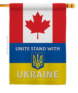 Canada Stand With Ukraine House Flag Cause 28 X40 Double-Sided Banner - $36.97