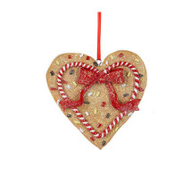 Kurt S. Adler Claydough Gingerbread Heart Cookie Christmas Ornament - $7.88