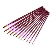 12 Purple Rod Double Color Nylon Wool Watercolor Pens Set Art Paint Brushes - $14.65