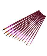 12 Purple Rod Double Color Nylon Wool Watercolor Pens Set Art Paint Brushes - £10.88 GBP