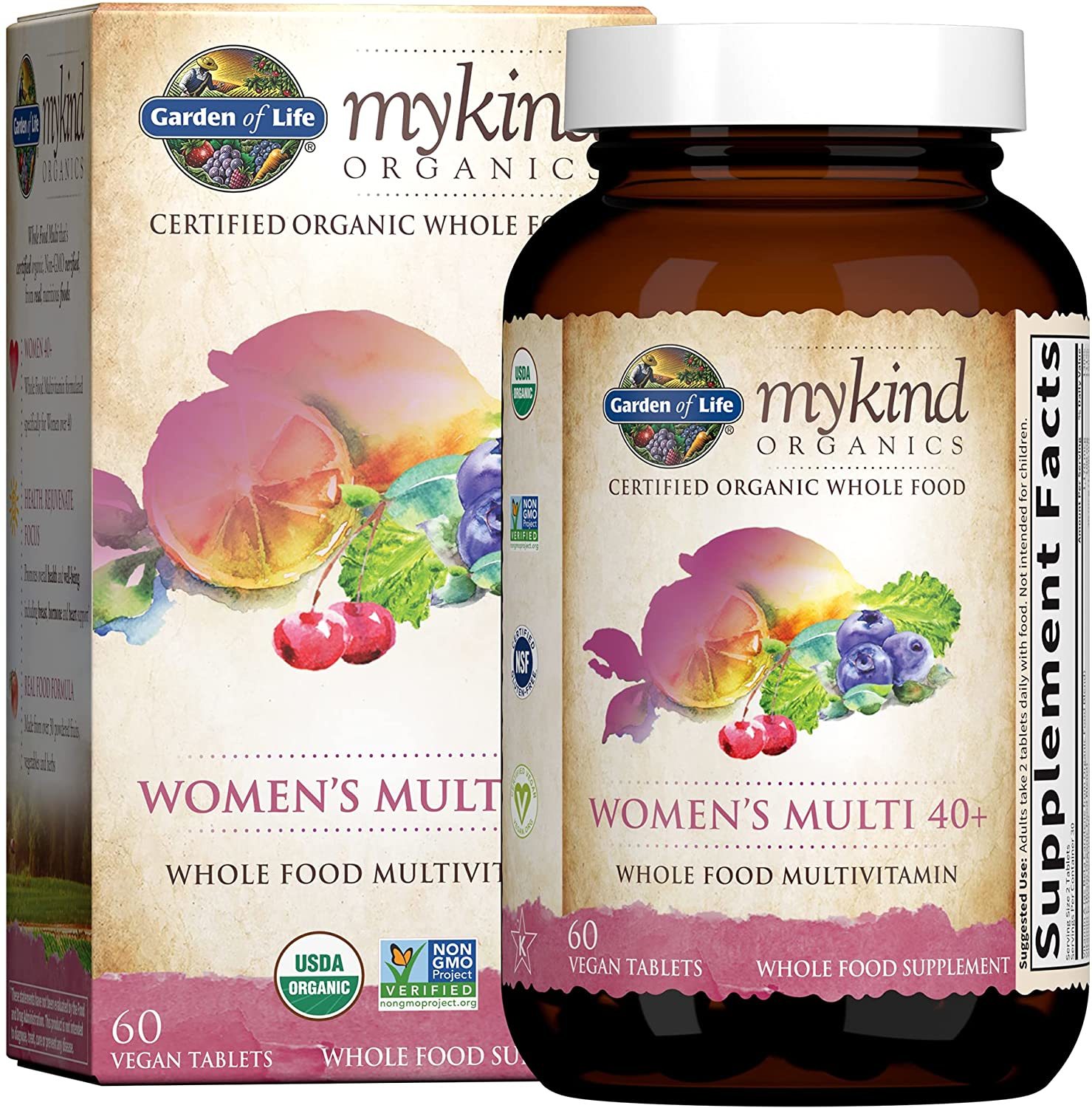 Garden of Life mykind Organics Vitamins for Women 40+, Womens Multi 40+, Vegan O