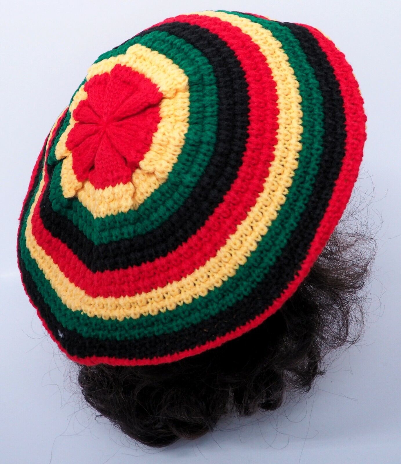 Honeywingz - Jamaica reggae rasta warm winter knit crochet beret braided baggy beanie hat cap