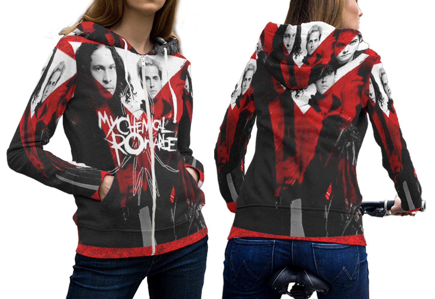 my chemical romance zip hoodie