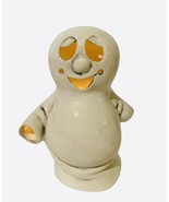 Halloween Ghost Votive Candle Cover Vintage Rare Ceramic - $34.65