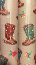 1 Roll 2021 Pioneer Woman Cowboy Boot Christmas Wrapping Paper 80 sq ft - $29.93