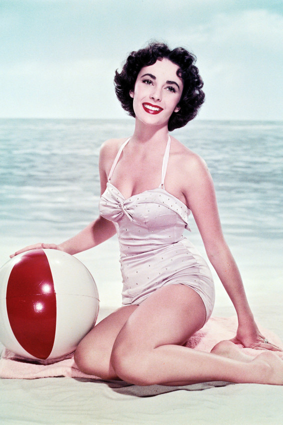 Primary image for Elizabeth Taylor Glamour Pose Swimsuit 18x24 Poster