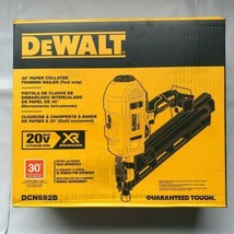 NEW Dewalt DCN692B 20 volt XR 30 degree Cordless Framing Nailer Paper Co... - $528.50