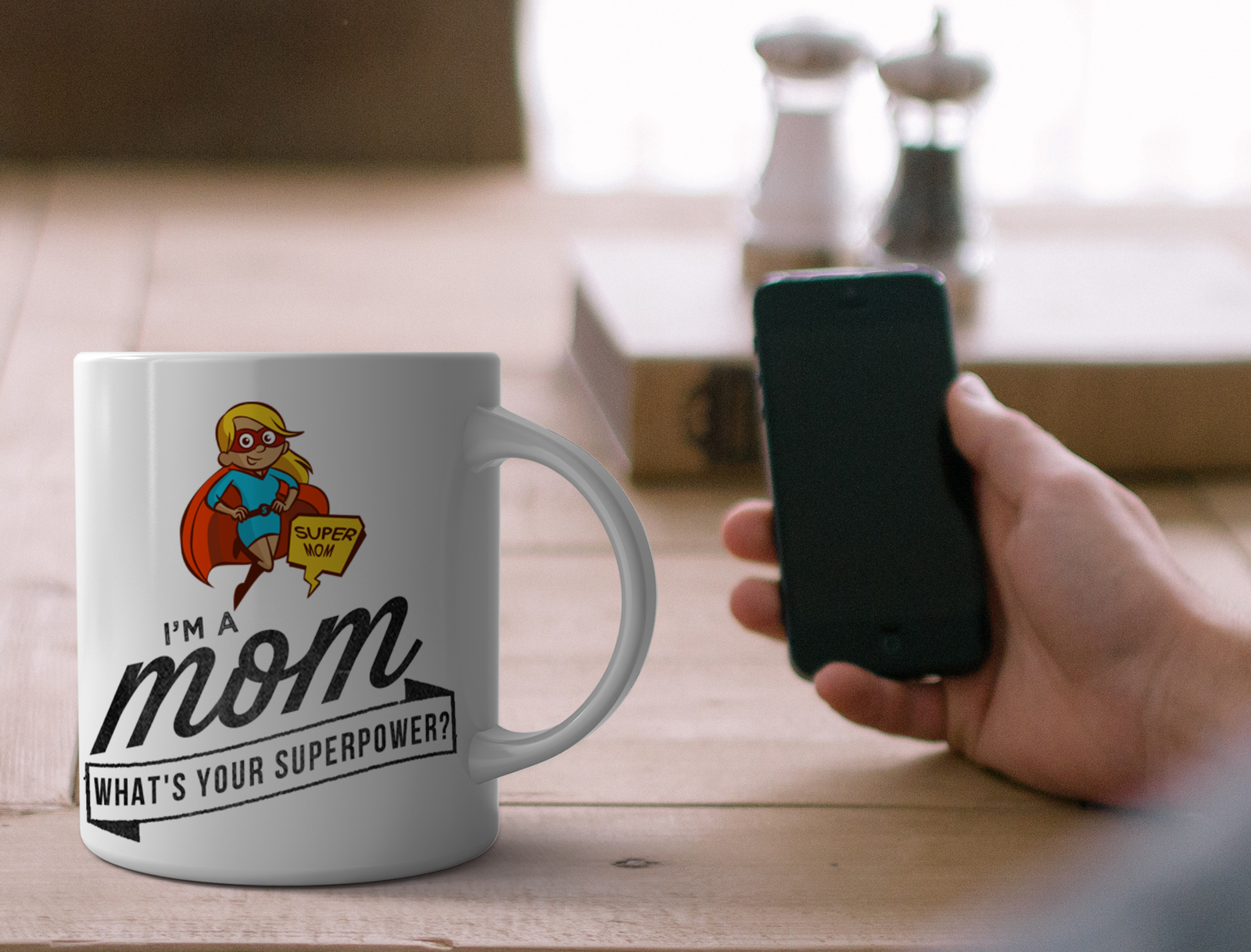 Super Mom Mug Funny Mom Appreciation Mug Superpower Mom Mum Mother S Day Gift Dinnerware