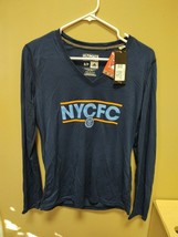 New Adidas MLS New York FC Navy Ultimate V Neck LS Shirt Ladies Sz Small 4876W - $14.25