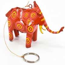 Handcrafted Painted Colorful Recycled Aluminum Tin Can Elephant Ornament image 1