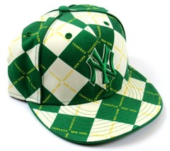 Awesome NY Yankees Official MLB Green Argyle Design Baseball Cap, Size 7... - $44.51