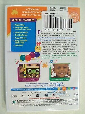 NEW DISNEY BABY EINSTEIN BABY DA VINCI FROM HEAD TO TOE DVD 3 LANGUAGES ...