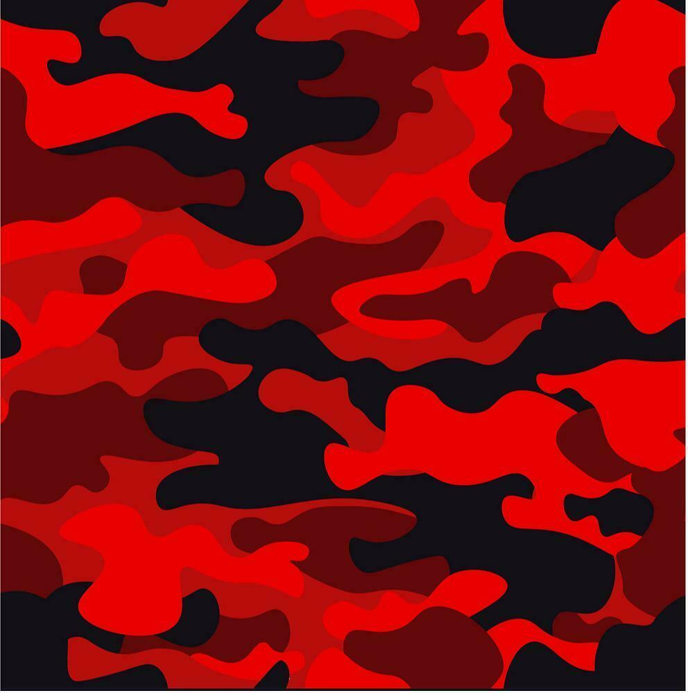 Black & Red Camo wrap vinyl MATTE LAMINATED 12"x12" Car & Truck Parts