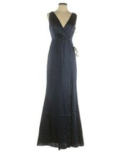 Adrianna Papell Womens Long Cocktail Dress Size 2 Navy Blue Sleeveless V... - $106.20