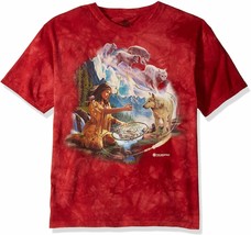The Mountain Shirt Indian Dream Catcher Dreams Wolf Spirit, Red,Girls / Boys XL - $6.00