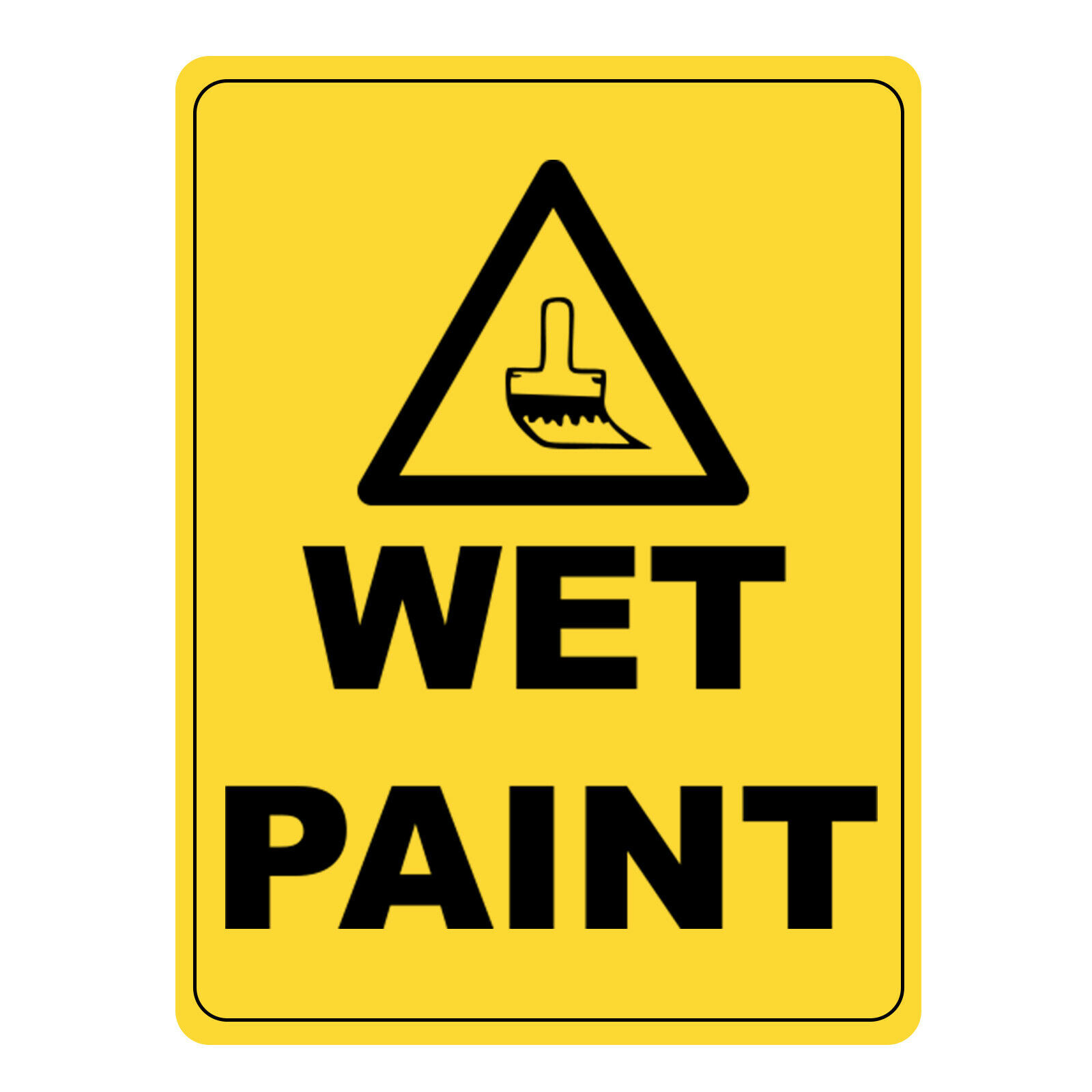 Wet Paint Warning Sign, Metal Aluminium Hazardous Caution Safety Sign