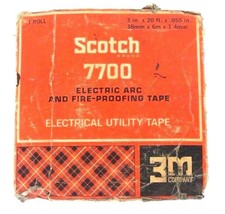 NIB SCOTCH 7700 ELECTRIC ARC AND FIRE-PROOFING TAPE 3'' X 20' X .055''