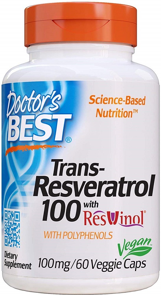 Doctor's Best, Trans-Resveratrol with Resvinol, Non-GMO, Vegan, Gluten Free, Soy
