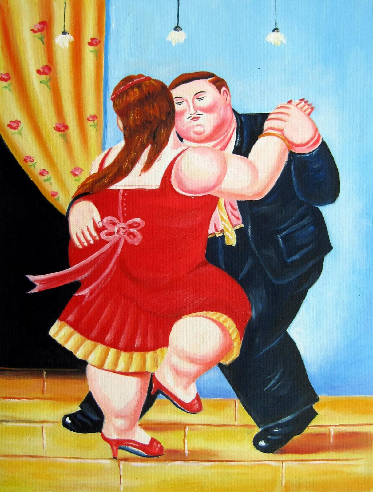 Rep. Fernando Botero 12x16 in. stretched Oil Painting Canvas Art Wall