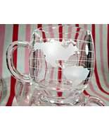 Fantastic Vintage 4pc Nescafe • Nestle Co Clear Glass World Globe Etched... - $24.00