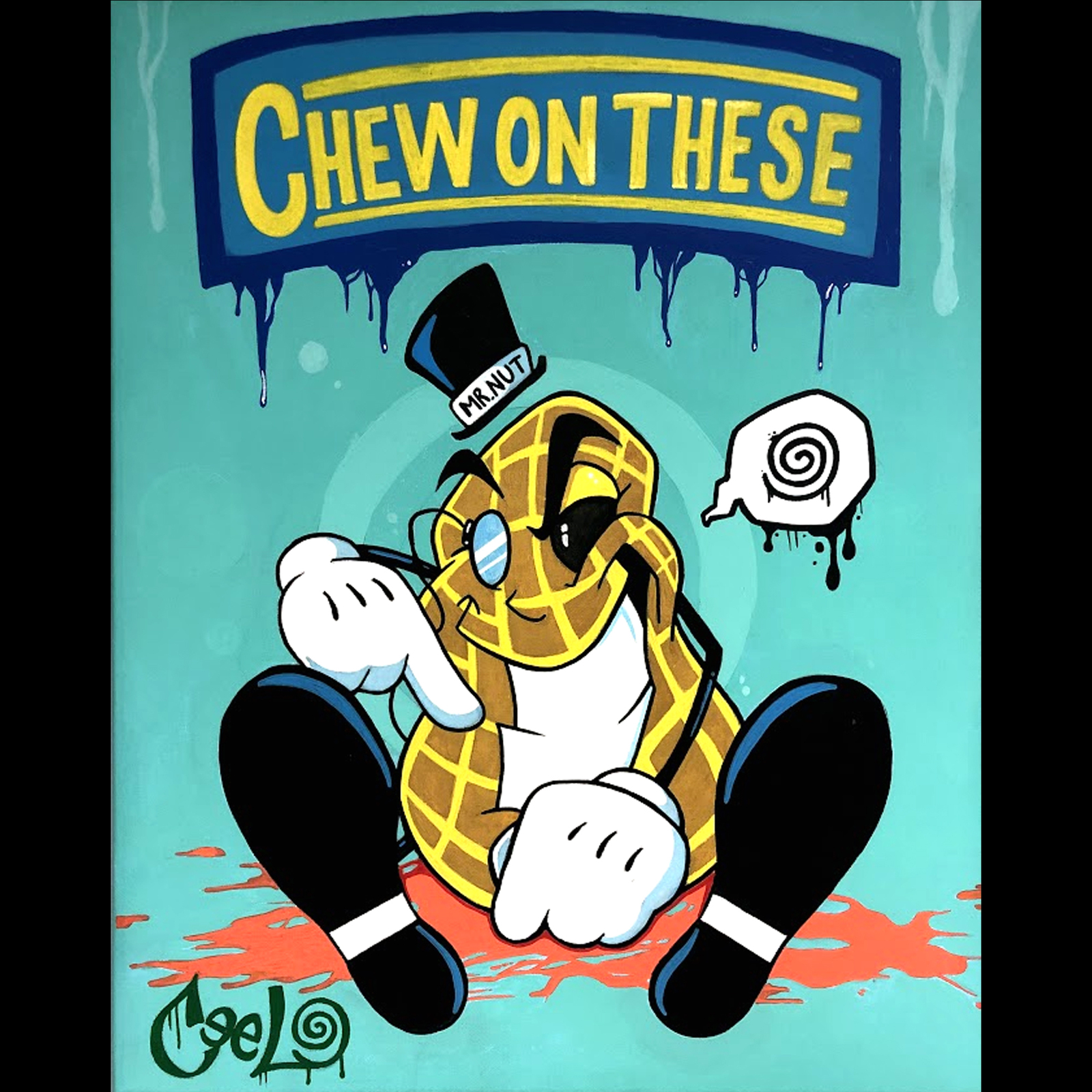 MR NUT by Ceelo (30x40 print on canvas) Art Prints