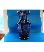 Bohemian Glass, purple cut to clear Czech.crystal vase. - $45.00