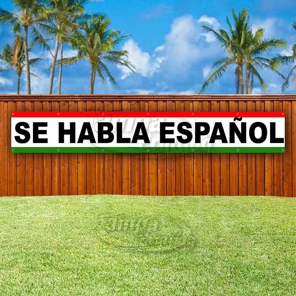 Se Habla Espanol Advertising Vinyl Banner And 50 Similar Items