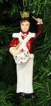 Kurt Adler Noble Gems Red & White Glass Drummer Boy Toy Soldier Xmas Ornament - $13.88