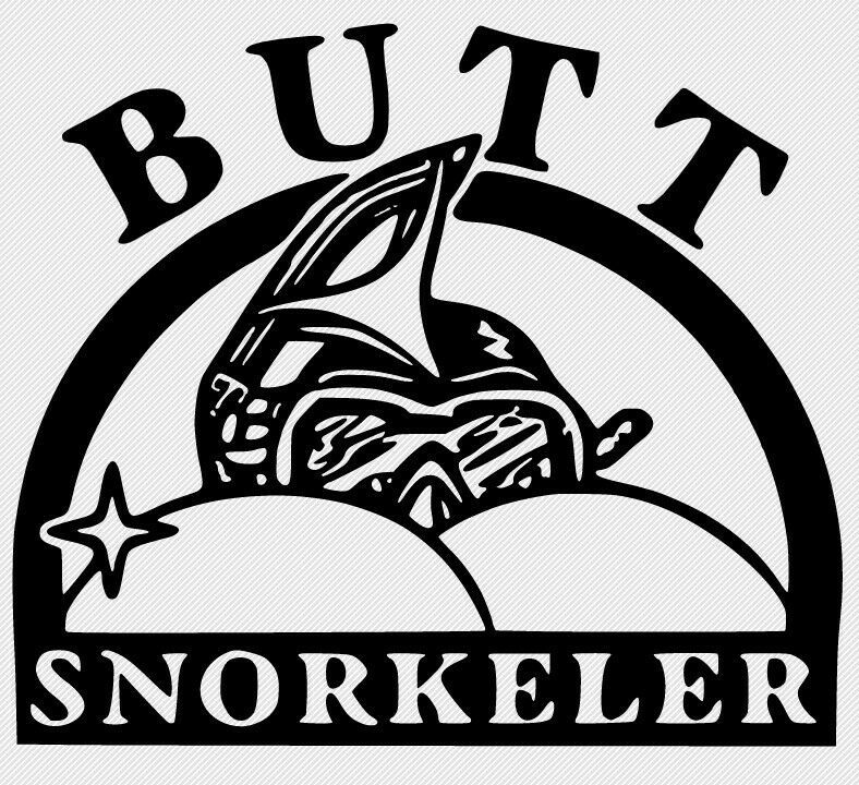Butt Snorkeler Vinyl Decal or Heat Transfer Iron On FREE GIFT WITH PURCHASE