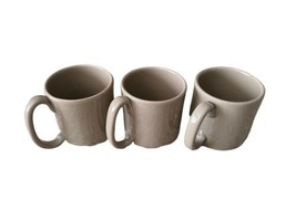 3pc Ralph Lauren Stoneware Taupe Coffee Mug Cup Lot Made in Italy Set image 1