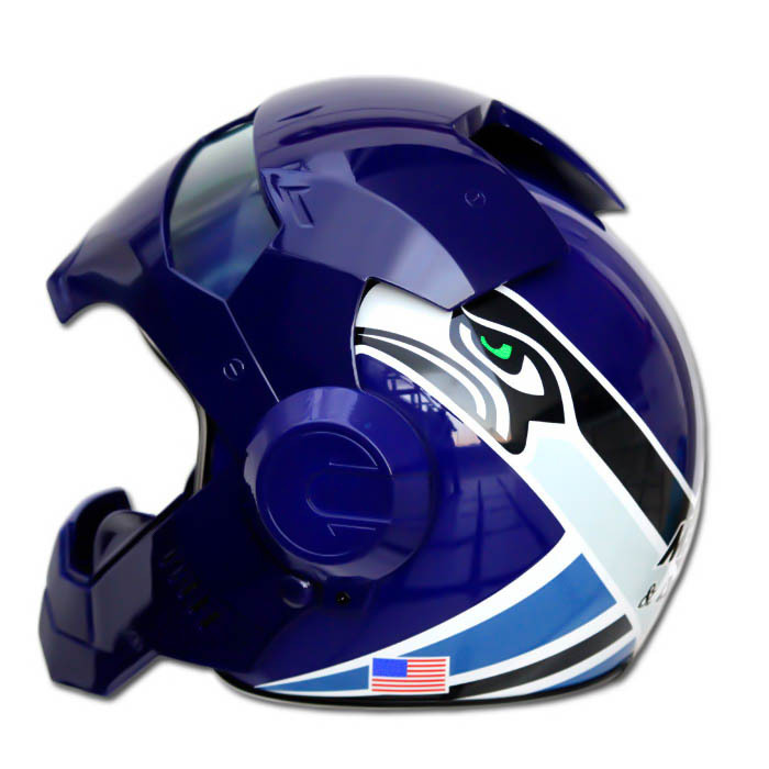 Masei 610 NFL Seattle Seahawks Chopper Motorcycle Helmet - Helmets