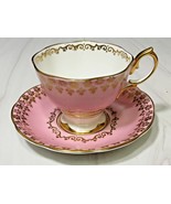 Royal Albert Pink Gold Footed Cup Saucer - $44.55