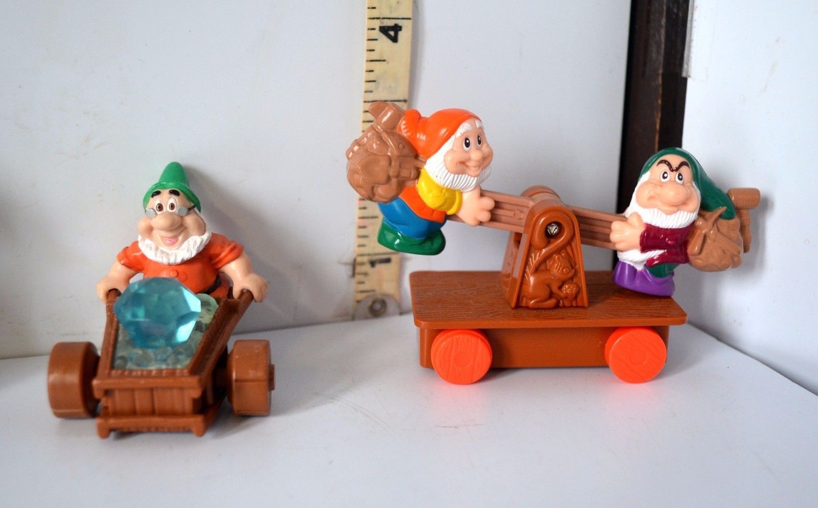 Vintage Collection Of 3 Mcdonalds Happy Meal Toys From Snow White And 7 Dwarfs Snow White 