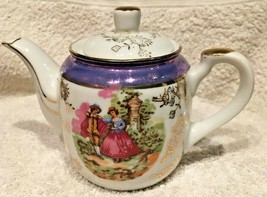Royal Crown Fine China 4037-Mini Teapot/Child Size-&quot;Courtship&quot; Blue Lust... - $20.90