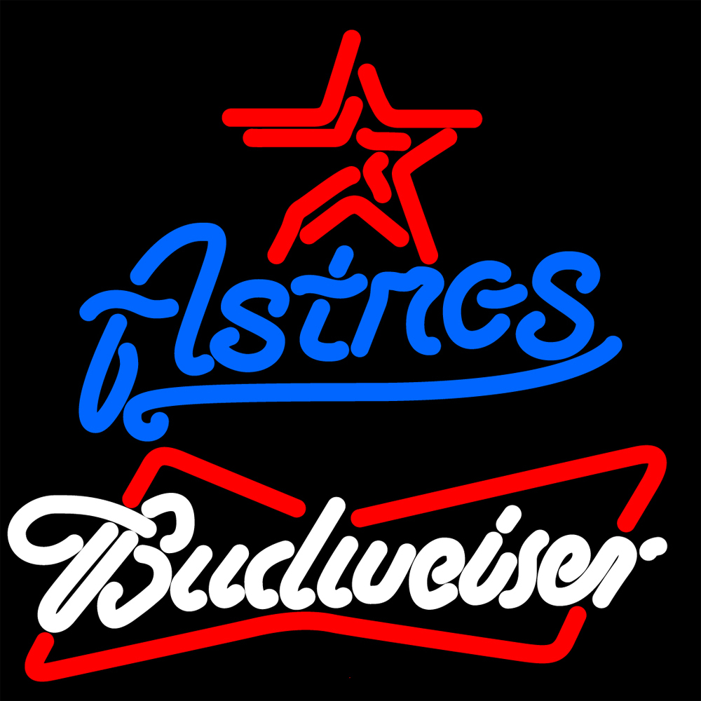 MLB Budweiser Houston Astros Neon Sign - Neon