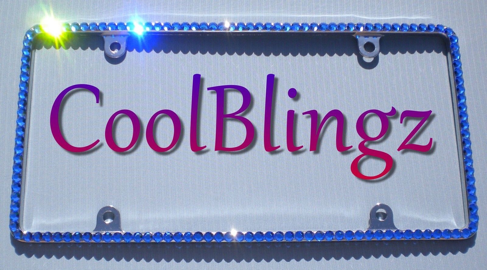 BIG PURPLE and LAVENDER Rhinestone Crystal Bling License Plate Frame BLACK BIG PURPLE and LAVENDER Rhinestone Crystal Bling License Plate Frame BLACK